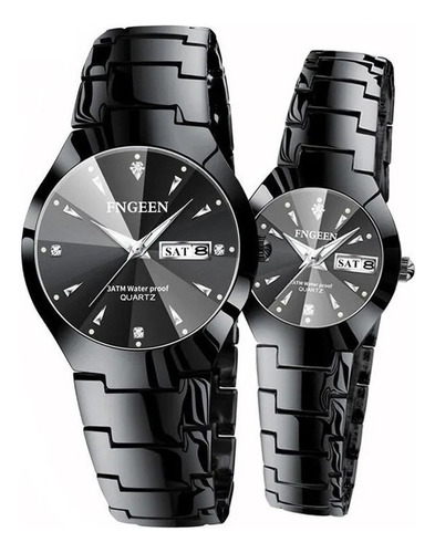 Reloj De Cuarzo For Hombre Mujer Pareja Regalo 2 Piezas