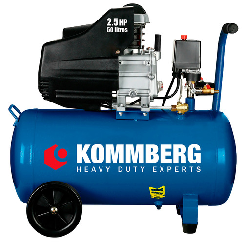 Compresor de aire eléctrico portátil Kommberg KB-D2550 monofásico 50L 2.5hp 220V 50Hz azul