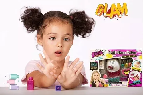 Kit/ Set De Uñas Para Niñas Juguete Con Accesorrios