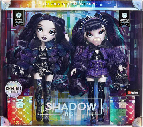 Rainbow High Shadow Naomi & Veronica Storm Set De 2 Muñecas