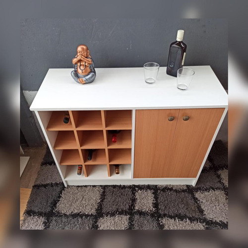 Mueble Buffet De Madera Bar Cavas Vino Botellas Licor Rack