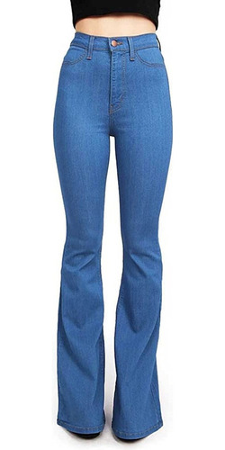 4f Jeans Mujer Cintura Alta Stretch Micro Flare Skinny 3431