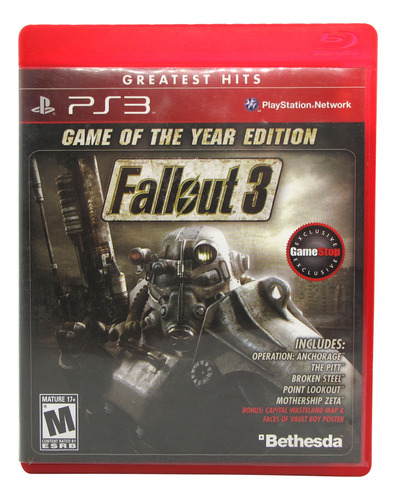 Fallout 3 Game Of The Year Edition Gh - Ps3 Rpg - Bethesda