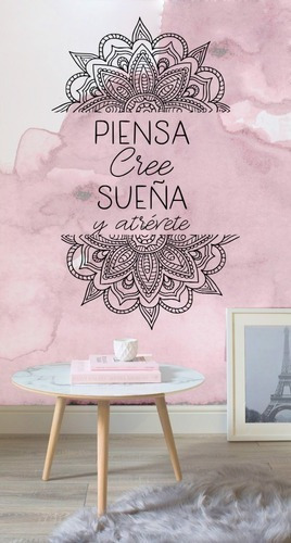 Vinil Decorativo Paredes Mandala Piensa Cree Sueña Atrevete