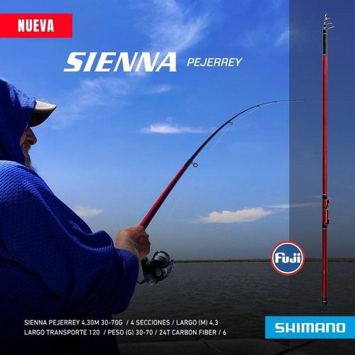 Imagen 7 de 9 de Caña Shimano Sienna 4,30mts Telescopica Pejerrey