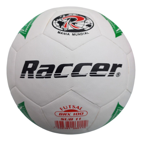 Bolas Futsal Raccer 100 Sub 11 (9 A 11 Anos) Mirim Cor Branco