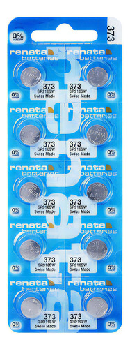 10 Pilhas Baterias 373, Relógio 1.55v Renata Sr916s Original