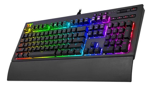 Teclado Gamer Thermaltake Tt Premium X1 Blue Rgb Mecanico Color del teclado Negro Idioma Español Latinoamérica