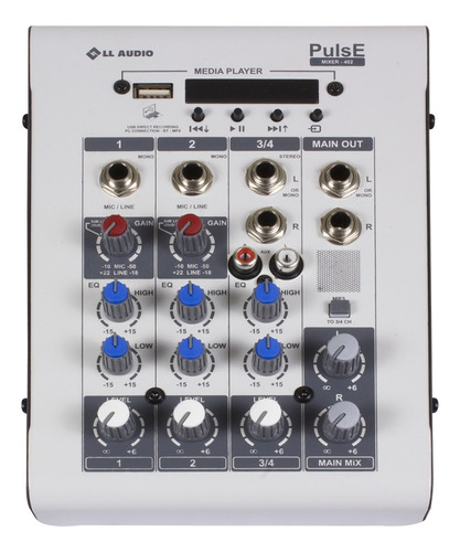 Mesa De Som Mixer 4 Canais Ll Audio Pulse402 Bluetooth/pc