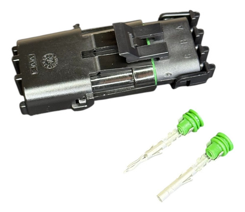 Kit 10 Pares Conector 3 Vias Delphi Selado Preto