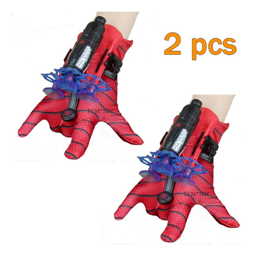 Guante Spiderman Lanza Telaranas De Web Shooter 2pcs