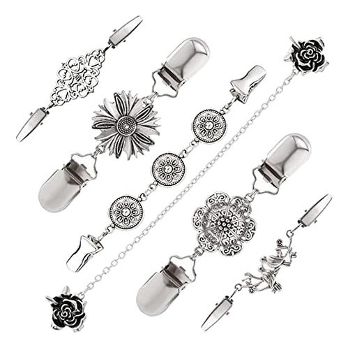 6 Elegantes Clips For Suéteres, Camisas, Broches Y Vestidos