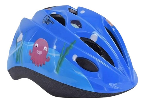 Capacete Infantil Crazy Safety Labs Reno Azul Mar 48-56cm