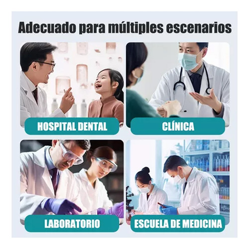 Bata Laboratorio Blanca Uniforme Médico Unisex