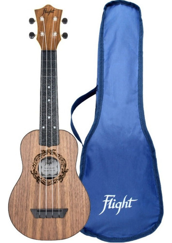 Flight Tus50 Ukulele Soprano Con Funda Color Marrón