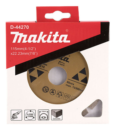 Disco Diamante Segmentado 4-1/2 Concreto D-44270 Makita