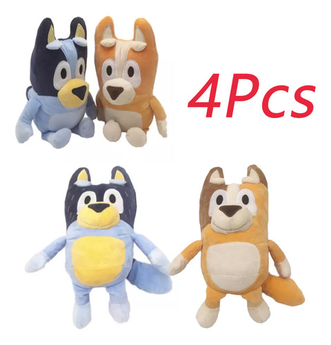 Peluche Bluey Familia Hobbies Papá Mamá Muñeco De 4 Piezas