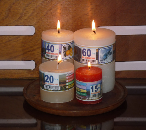 Imagen 5 de 7 de R881015p - 3 Velas Red 8x8/10/15 Perfumadas