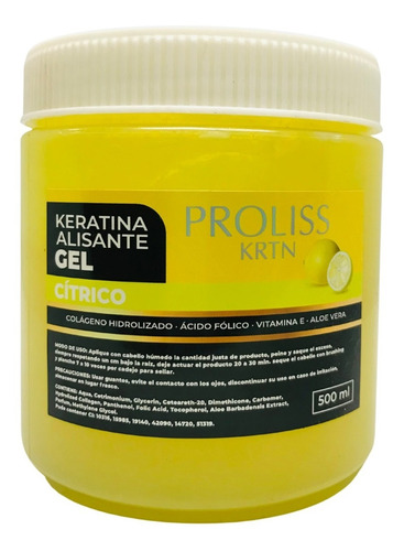 Keratina Alisante En Gel 500 Ml - Proliss - Cruelty Free