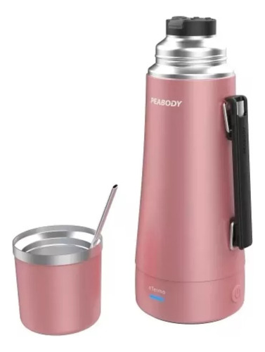 Termo Electrico Peabody E-termo 1l Mate Bombilla Rosa