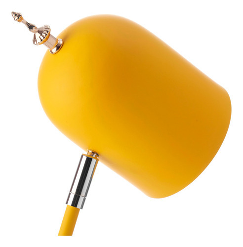 Lámpara De Mesa Moderna Para luz LED Decolamp S3028 Estructura y Pantalla Metal Amarillo