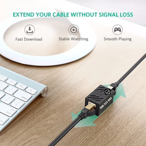 Imagen 7 de 8 de Cable Red Rj45 2 Mt Cat 8