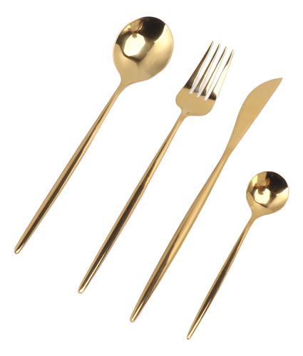 Juego De Cubiertos, Cubertería De 4 Piezas, Utensilio Pulido