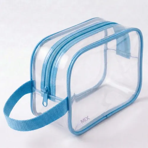 Necessaire Transparente Enfermagem Organizadora Viagem Azul Bebê
