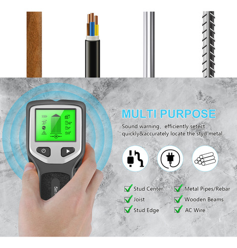 Buscador Electrónico De Pernos 5 En 1 Con Pantalla Lcd Hd
