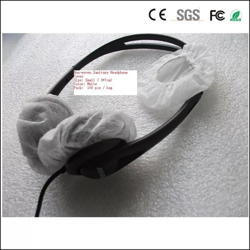 50 Pares Protetor Descartável Fone Ouvido Branco 6 Cm