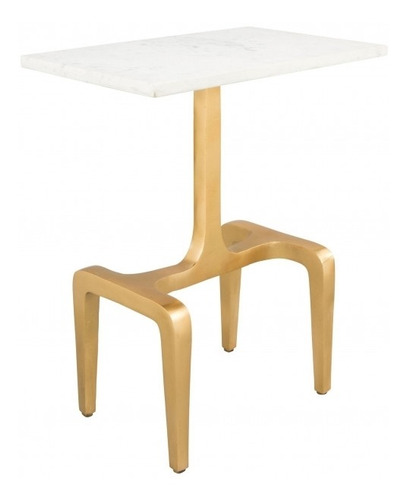 Mesa Lateral Clement Oro/blanco Këssa Muebles