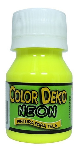 Pintura Para Tela Color Amarillo Neon - Deko