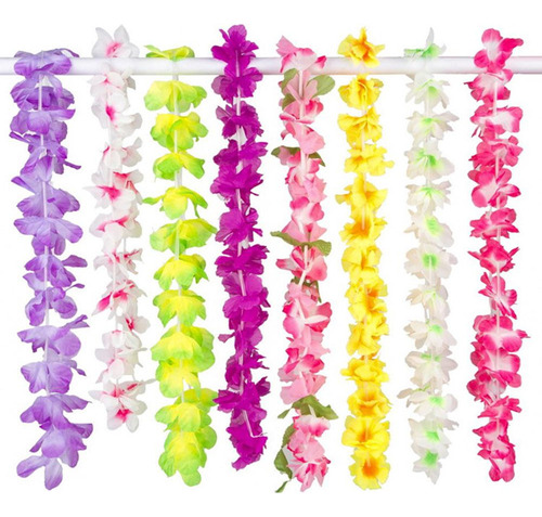 Colar De Grinaldas Havaianas De 36 Peças, Grinaldas Tropicai