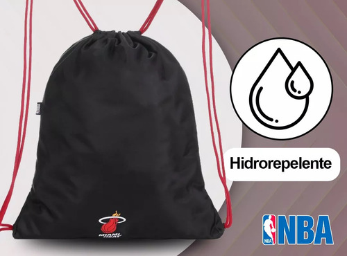 Mochila Botinero Marinero Basket Deporte Nba Equipos Oficial Color Negro