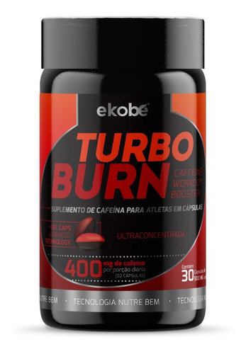 Termogenico Cafeína Turbo Burn 30 Caps Ekobe