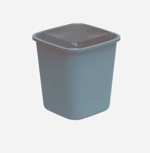 Pote De Plástico Quadrado Alto Amore 1,9 Litros Uninjet Cor Azul