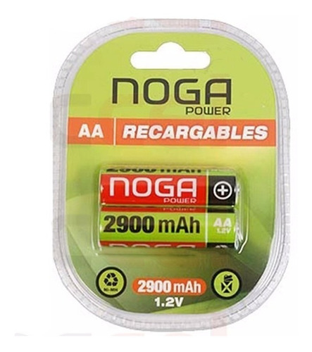 Imagen 2 de 2 de 2 Pilas Recargables Aa Noga 2900 Mah Control Remoto