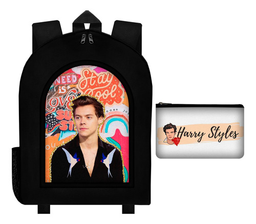 Combo Mochila Urbana + Cartuchera Harry Styles