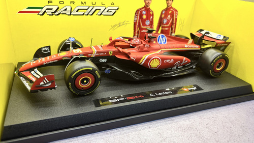 Ferrari F-1 Sf24 Charles Leclerc 2024 Vermelha Burago 1/18