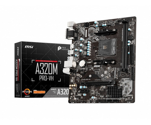 Motherboard Msi A320m Pro-vh Amd Am4 Ddr4 Usb 3.2 Hdmi A320