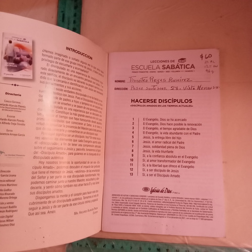 Lecciones De Escuela Sabatica Hacerse Discipulos (Usado)