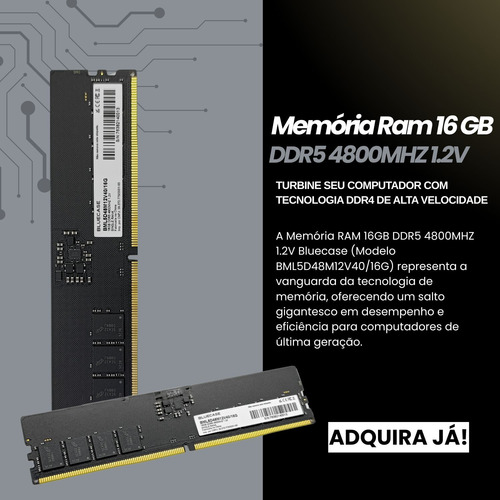 Memoria Ram Ddr5 4800mhz Para Computador Pc Desktop