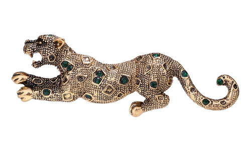 Broche Prendedor Cristal Europeo Hombre Jaguar Dominador