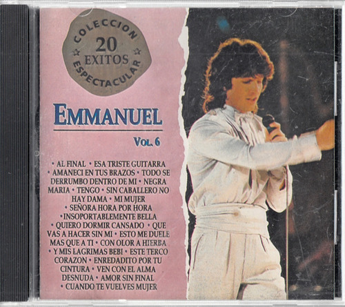 Emmanuel. 20 Exitos. Vol. 6. Cd Original Usado. Qqa.