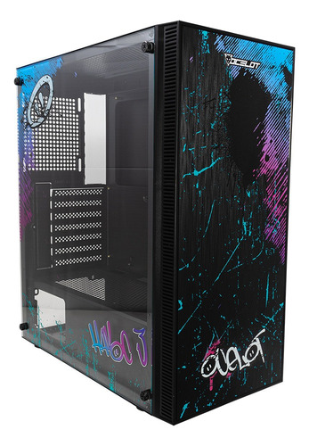 Ocelot Gaming Gabinete Oc-havoc 3 Factor de forma ATX, E-ATX, Micro ATX, ITX Color Negro Panel Lateral  Cristal Templado 2 ranuras de HDD Tarjeta de video Hasta 320 mm largo