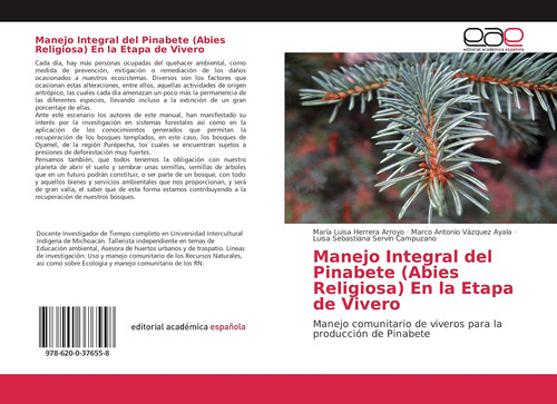 Libro: Manejo Integral Del Pinabete (abies Religiosa) En La