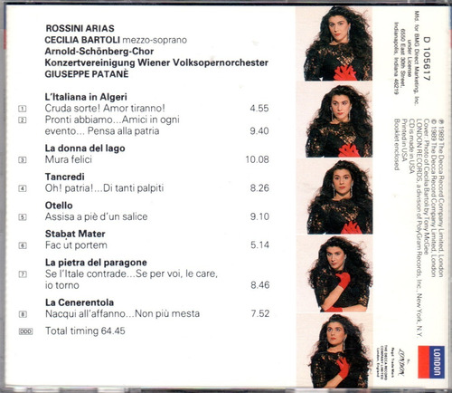 Cecilia Bartoli - Rossini : Arias De Óperas - Cd.