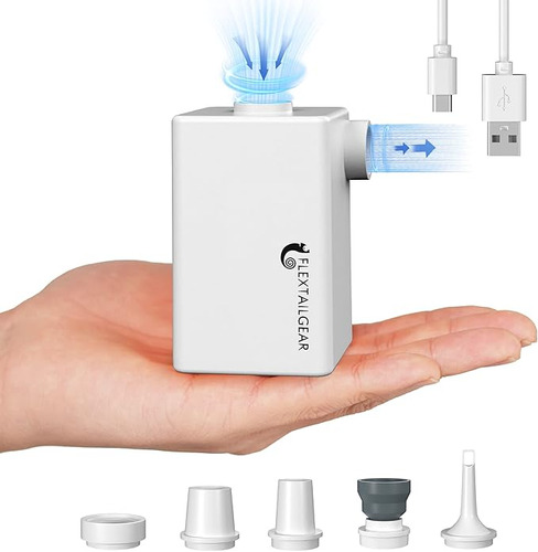 Mini Bomba De Aire Con Carga Usb 3600mah Blanco