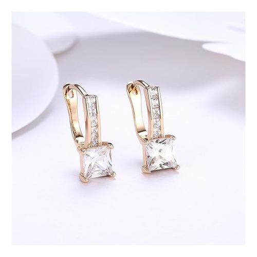 Par De Aretes, Mxrhp-002, 2pzas, Arpa, Oro, Metal/zirconia
