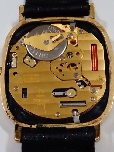 Reloj Omega De Ville Negro Dorado Dorado (Usado)